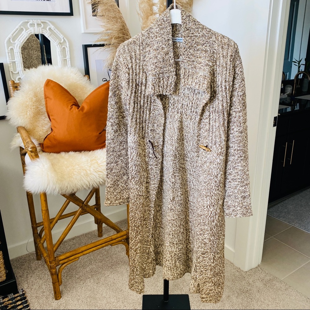 Cotton Emporium Long Maxi Length Cardigan Sweater Size M
